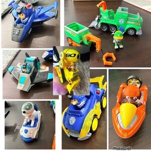 Paw Patrol Action Pack - Blue, Green, Orange Vehicles